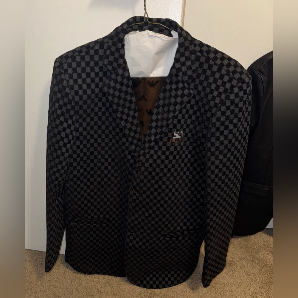 Checkered Black Blazer